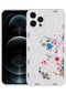 Ekılıf - İphone 13 Pro Uyumlu Kılıf Desenli Sert Silikon Mumila Kapak - White Bear
