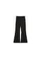 Koton İspanyol Paça Pantolon Yırtmaç Detaylı Siyah 4skg40151ak 4SKG40151AK999