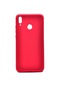 Tecno - Huawei Honor 8x - Kılıf Mat Renkli Esnek Premier Silikon Kapak - Kırmızı