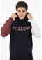 Maraton Sportswear Oversize Erkek Kapşonlu Uzun Kol Lacivert Sweatshirt 21367-lacivert