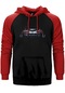 Toyota Supra Mk4 Back Kırmızı Renk Reglan Kol Kapşonlu Sweatshirt