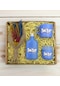 Bk Gift Kişiye Özel İsimli Dtf Anne Temalı Mavi Kahve Fincanı & Kolonya & Mum & El Yapımı Kuru Çiçek Buketi Hediye Seti-4, Anneye Hediye, Anneler Günü