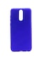 Kilifone - Huawei Uyumlu Mate 10 Lite - Kılıf Mat Renkli Esnek Premier Silikon Kapak - Saks Mavi
