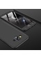 Tecno - Samsung Galaxy Uyumlu J7 Duo - Kılıf 3 Parçalı Parmak İzi Yapmayan Sert Ays Kapak - Siyah