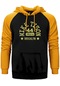 Mike Tyson 44 Wins By Knockout Sarı Renk Reglan Kol Kapşonlu Sweatshirt