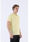 Maraton Sportswear Regular Erkek Polo Yaka Kısa Kol Basic Açık Sarı T-Shirt 20925-Açık Sarı