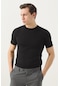 Twn Slim Fit Siyah Düz Örgü T-Shirt 0Ef069421003M