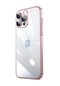 Kilifone - İphone Uyumlu İphone 14 Pro Max - Kılıf Sert Renkli Çerçeveli Koruyucu Riksos Kapak - Rose Gold