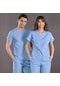 Doktor Hemşire Forması Medikal Forma Cerrahi Takım Açık Mavi