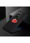 Kilifone - Huawei Uyumlu P40 Pro - Kılıf Yüzüklü Auto Focus Ravel Karbon Silikon Kapak - Siyah-kırmızı