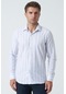 White Stone Armagh Slim Fit G2002 Pamuklu Keten Gömlek Mavi-mavi