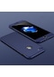 Noktaks - iPhone Uyumlu 5 / 5s - Kılıf 3 Parçalı Parmak İzi Yapmayan Sert Ays Kapak - Mavi