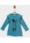 Minnie Mouse Lisanslı Kız Çocuk Elbise Pl22095-turkuaz