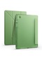Kilifone - Galaxy Uyumlu Galaxy Tab A8 10.5 Sm-x200 2021 - Kılıf Kalem Bölmeli Stand Olabilen Origami Tri Folding Tablet Kılıfı - Açık Yeşil