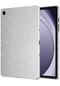 Kilifone - Galaxy Uyumlu Galaxy Tab S9 Fe - Kılıf Simli Parlak Görünümlü Koton Tablet Kılıfı - Gümüş