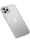 iPhone Uyumlu 12 Pro Kamera Koruyucul Kılıf Arkası Buzlu Mat Transparan Retro Kapak Koruma - Rose Gold