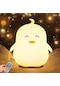 Xiaoqityh Gece Lambası Sevimli Bebek Gece Lambası Lambası Şarj Edilebilir Silikon Led Gece Lambası Hayvan Kreş Lambası Yatak Odası Taşınabilir Işık Büyük Penguen Xiaoqityh