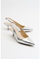 Luvishoes Value Gümüş Desenli Kadın Topuklu Ayakkabı