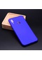 Kilifone - Huawei Uyumlu P20 Lite - Kılıf Mat Renkli Esnek Premier Silikon Kapak - Saks Mavi