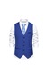İkkb Casual Erkek Çizgili Takım Elbise Yeleği - Saks Mavisi
