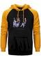 Black Sabbath Heaven And Hell Sarı Renk Reglan Kol Kapşonlu Sweatshirt