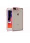 iPhone Uyumlu 7 Plus Kılıf Lopard Kamera Çıkıntılı Arkası Şeffaf Köşeleri Parlak Renkli Işlemeli Kapak Flora - Kirmizi