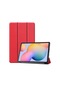 Kilifone - Galaxy Uyumlu Galaxy Tab S7 Fe Lte T737-t736-t733-t730 - Kılıf Smart Cover Stand Olabilen 1-1 Uyumlu Tablet Kılıfı - Kırmızı
