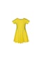 Lovetti Sarı Kız Çocuk Düz Basic Kısa Kol Elbise 9560S015