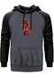Gta Robber In Red Suit Man Gri Renk Reglan Kol Sweatshirt