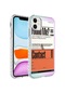 Mutcase - İphone Uyumlu İphone 12 - Kılıf Kenarlı Renkli Desenli Elegans Silikon Kapak - No6