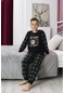 Yeni Sezon Sonbahar/kış Erkek Çocuk Top Desenli Polar Pijama Takımı 4512-siyah