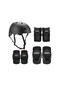 Teltree Spor Koruyucu 7 Parça Set - Dizlik, Dirseklik, Bileklik Ve Kask Siyah
