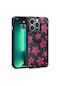 Kilifone - İphone Uyumlu İphone 13 Pro Max - Kılıf Simli Desenli Kamera Korumalı Parlak Popy Kapak - Çiçek