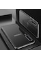 Kilifone - Samsung Uyumlu Galaxy A30s - Kılıf Dört Köşesi Renkli Arkası Şefaf Lazer Silikon Kapak - Siyah