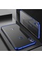 Kilifone - Xiaomi Uyumlu Mi 8 Se - Kılıf Dört Köşesi Renkli Arkası Şefaf Lazer Silikon Kapak - Mavi