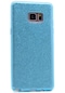 Mutcase - Samsung Uyumlu Galaxy S7 Edge - Kılıf Simli Koruyucu Shining Silikon - Mavi