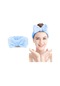 Fiyonk Peluş Bandana Makyaj Spa Saç Bandı Buz Mavi Mavi