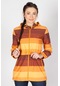 Maraton Sportswear Comfort Kadın Kapşonlu Uzun Kol Basic Safran Trenchcoat 16400-safran