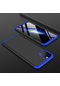 Kilifone - İphone Uyumlu İphone 11 Pro - Kılıf 3 Parçalı Parmak İzi Yapmayan Sert Ays Kapak - Siyah-mavi