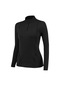 Plus Kadife Uzun Kollu Yoga Spor Kıyaf Sweatshirt Siyah - Kırmızı