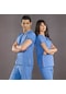 Doktor Hemşire Forması Medikal Forma Cerrahi Takım Parlement Mavi