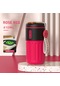 410/450Ml Paslanmaz Çelik Kahve Şişesi Kadın Basit Termos Bardak Erkek Taşınabilir Beraberindeki Soğuk Su Hediye Pot-410Ml Gül