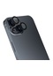 Forzacase İphone 15 İle Uyumlu Kamera Camı Lens Koruyucu Halka Seti - Fc381 Siyah