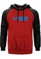 Rafael Nadal Blue Logo Text Kırmızı Renk Reglan Kol Sweatshirt