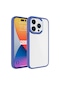 Mutcase - İphone Uyumlu İphone 15 Pro - Kılıf Renkli Koruyucu Sert Krom Kapak - Lavendery Gray