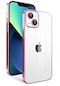 iPhone Uyumlu 13 Kılıf Kamera Korumalı Renkli Çerçeveli Lopard Arkası Şeffaf Kilif Sert Kapak Garaj - Gold