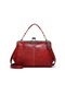 Kırmızı Kadın Crossbody Çanta Yumuşak Pu Deri Çanta Kadın  Vintage Moda Sling Çanta