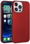 Mutcase - İphone Uyumlu İphone 15 Pro Max - Kılıf Mat Renkli Esnek Premier Silikon Kapak - Kırmızı