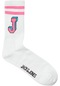 Jack & Jones Logolu ve Çizgili Tekli Çorap - Single 12250749 - 3 - Beyaz