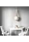 Mirza Tekli Beyaz Silme Sarkıt Beyaz Camlı Modern Sarkıt Mutfak Salon Sarkıt Avize